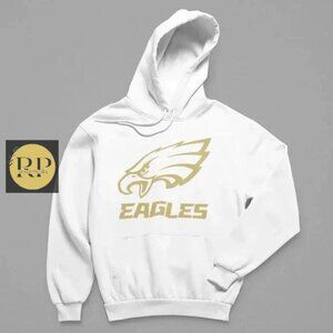 Philadelphia Eagles GOLD Big Logo Super Bowl 2025 Champions Hoodie Sweatshirt